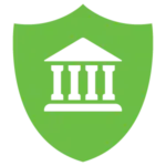 building in shield icon